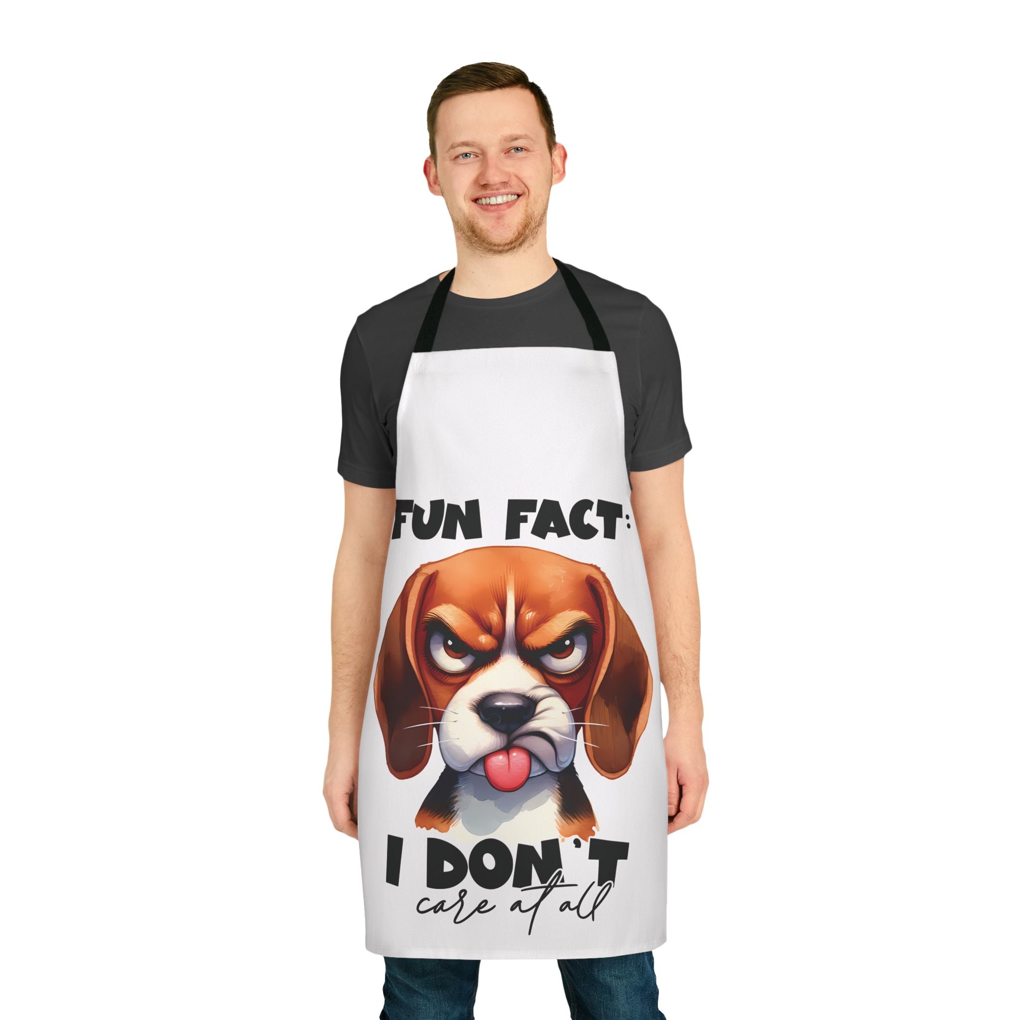 Funny Beagle Apron, Fun Fact I Don't Care Apron, Cute Dog Apron, Sarcastic Apron, Humorous Pet Apron, Gift for Dog Lovers Apron