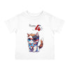 Load image into Gallery viewer, Happy 4th of July Stylish Cat Infant Shirt, Baby Tee, Infant Tee