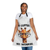 Funny Giraffe Apron, No Coffee No Workee Apron, Giraffe with Glasses Apron, Cute Animal Lover Gift, Coffee Lover Apron, Office Humor Gift Apron