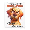 Funny Angry Dog Art, Motivational Wall Decor, High Five Quote Canvas, Dog Lover Gift, Humorous Home Decor, Graphic Wall Art Canvas Gallery Wraps