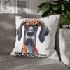 Funny Dog Coffee Quote Pillow, Humorous Dog Lover Pillow Case, Unique Pet Lover Gift, Decorative Pillow Covers, Dog Themed Decor, Fun Coffee Lover Gift Spun Polyester Square Pillowcase