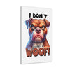 Funny Dog Wall Art, I Don't Give a Woof Print, Bulldog Art, Humorous Pet Decor, Dog Lover Gift, Animal Art, Quirky Home Decor, Wall Print Canvas Gallery Wraps