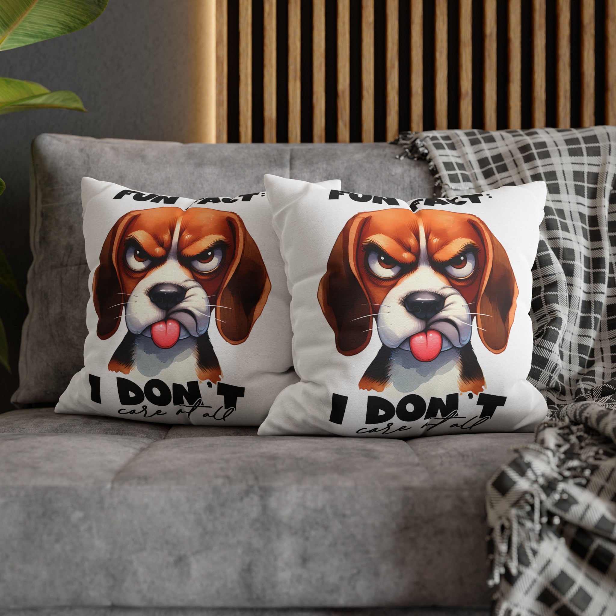 Fun Fact Dog Funny Quote Pillow Covers, Decorative Accent Pillow Case, Gift for Pet Lovers, Humorous Throw Pillow, Home Decor Pillow Spun Polyester Square Pillowcase