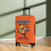 Cute Giraffe with Glasses Luggage Cover, Funny Quote Luggage Cover, Everyone Seems Normal Until You Get To Know Them, Unique Luggage Cover