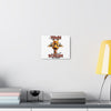 Funny Giraffe Wall Art, A Yawn is a Silent Scream for Coffee, Humorous Office Decor, Animal Lover Gift, Unique Canvas Gallery Wrap Canvas Gallery Wraps