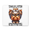 Funny Touch My Coffee Dog Wall Art, Humorous Pet Lover Print, Quirky Coffee Sign, Unique Dog Themed Decor for Home, Gift for Dog Owners Canvas Gallery Wraps