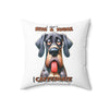 Funny Dog Pillow, I Don't Rise and Shine, I Caffeinate Spun Polyester Square Pillow