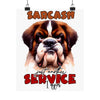 Funny Sarcasm Wall Art, Just Another Service I Offer Poster, Humorous Dog Art, Home Office Decor, Funny Pet Lover Gift, Animal Print Matte Vertical Posters