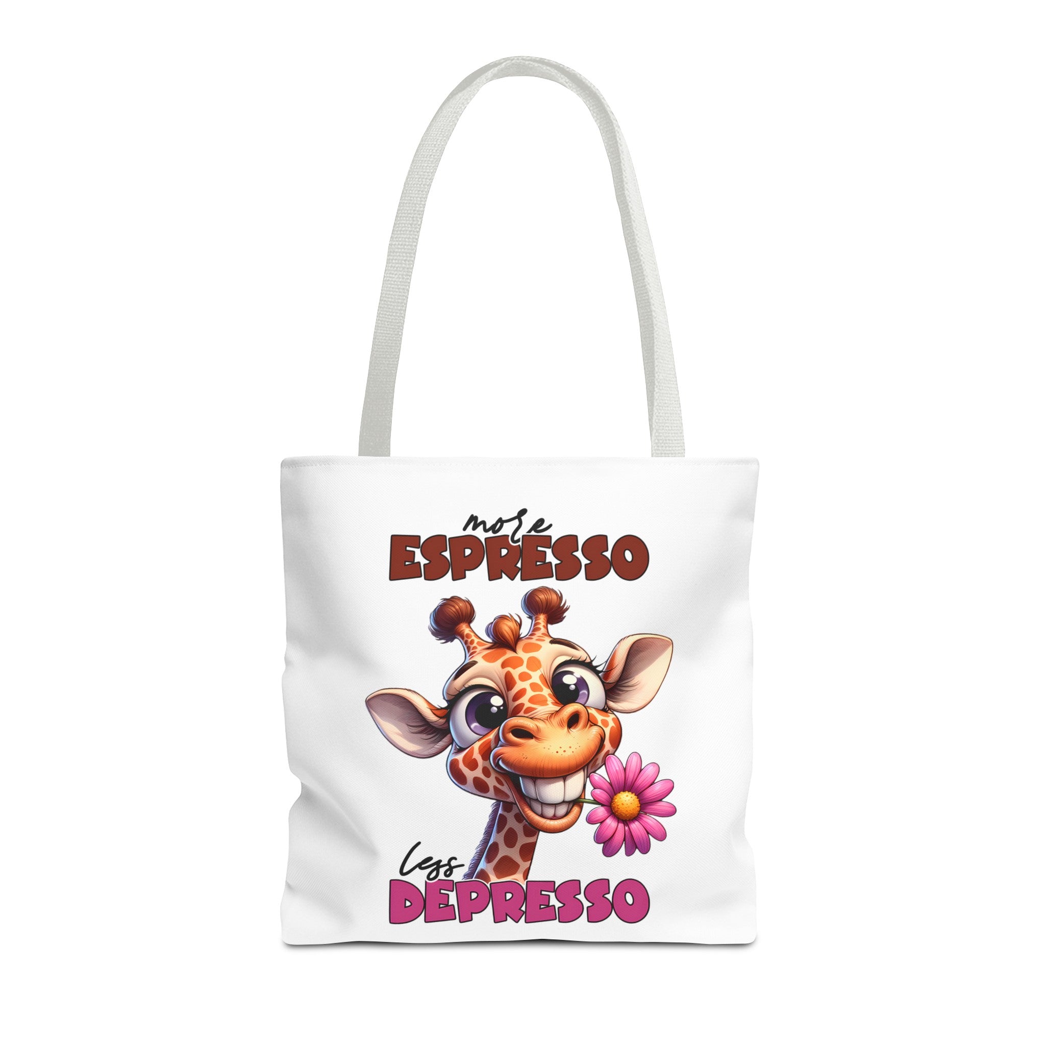 Funny Giraffe Tote Bag, More Espresso Less Depresso Tote, Cute Animal Print Tote, Coffee Lover Gift, Unique Grocery Bag, Fun Tote Tote Tote Bag