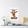 Want To Hear A Joke Decaf Funny Giraffe Wall Art, Humorous Animal Poster, Cute Giraffe Wall Decor, Fun Art Print for Home Matte Vertical Posters