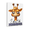 Funny Giraffe Wall Art, I Don't Do Mornings Quote Print, Animal Lover's Gift, Humorous Home Decor, Bedroom Art, Office Wall Decor Canvas Gallery Wraps