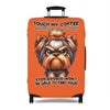 Funny Dog Luggage Cover, Touch My Coffee Dog Luggage Cover, Dog Lover Luggage Cover, Humorous Dog Gift, Luggage Cover with Dog, Dog Luggage Cover