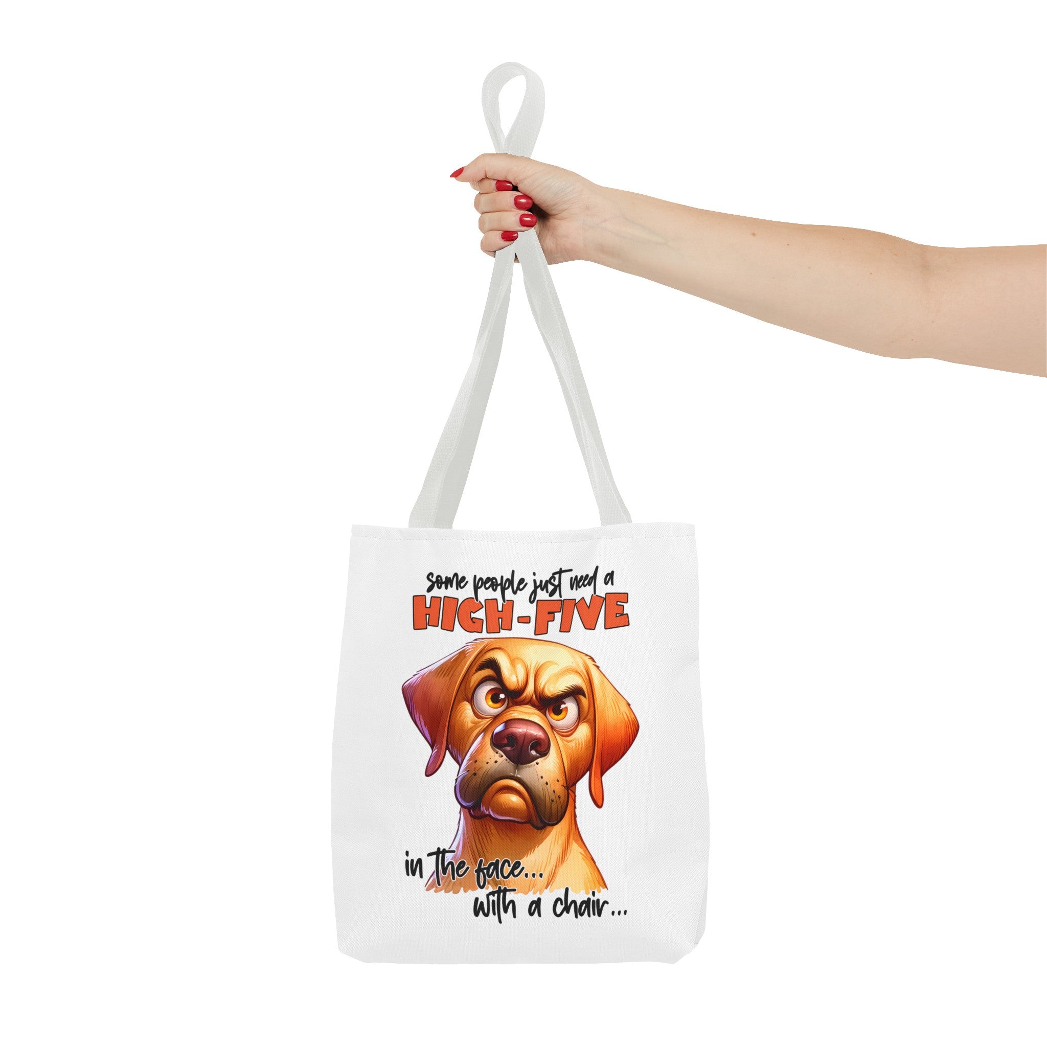 Funny Angry Dog Tote Bag, High-Five In The Face With A Chair, Hilarious Tote Bag for Dog Lovers, Unique Gift Idea, Fun Shopping Bag Tote Tote Bag