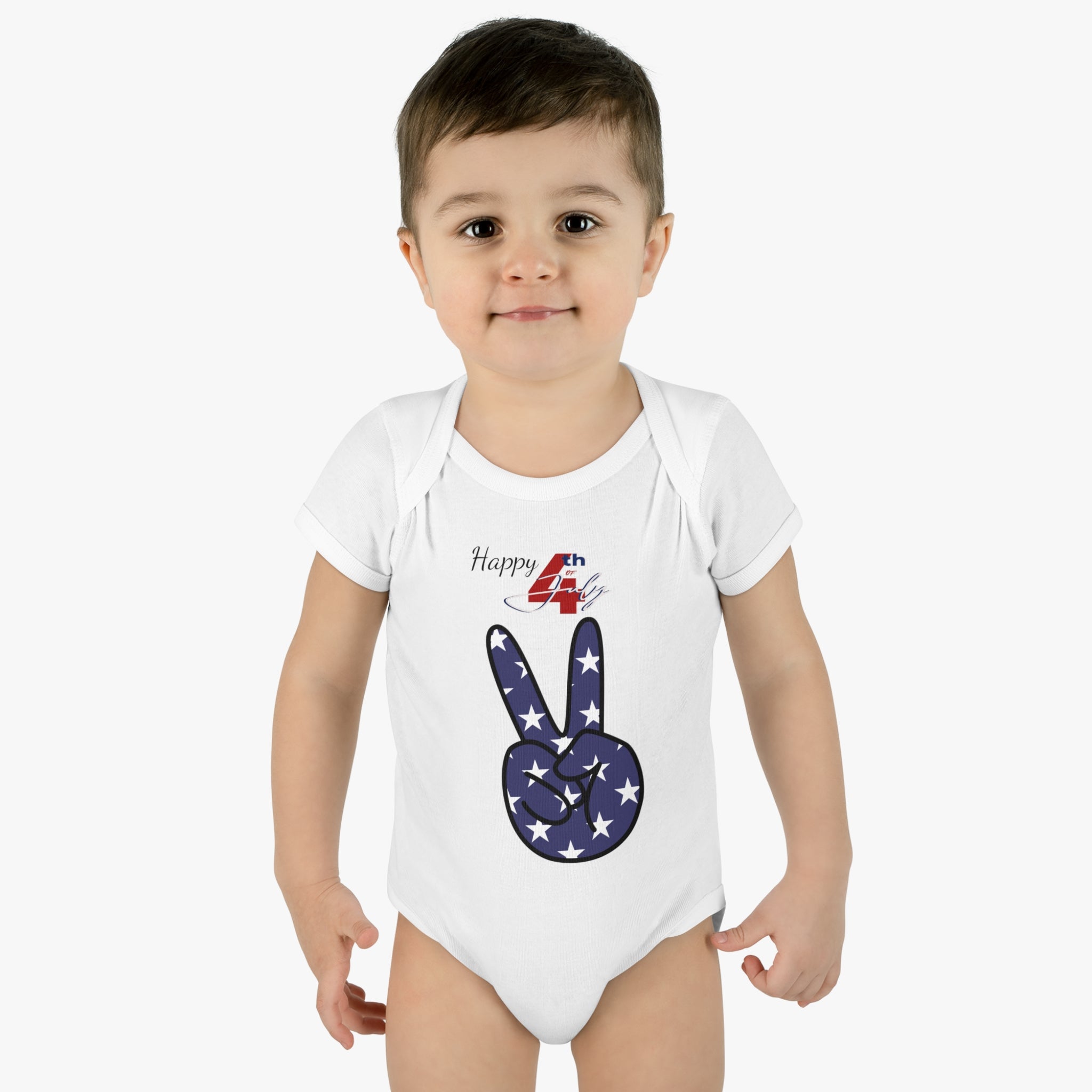 Happy 4th of July Piece Design Baby Bodysuit