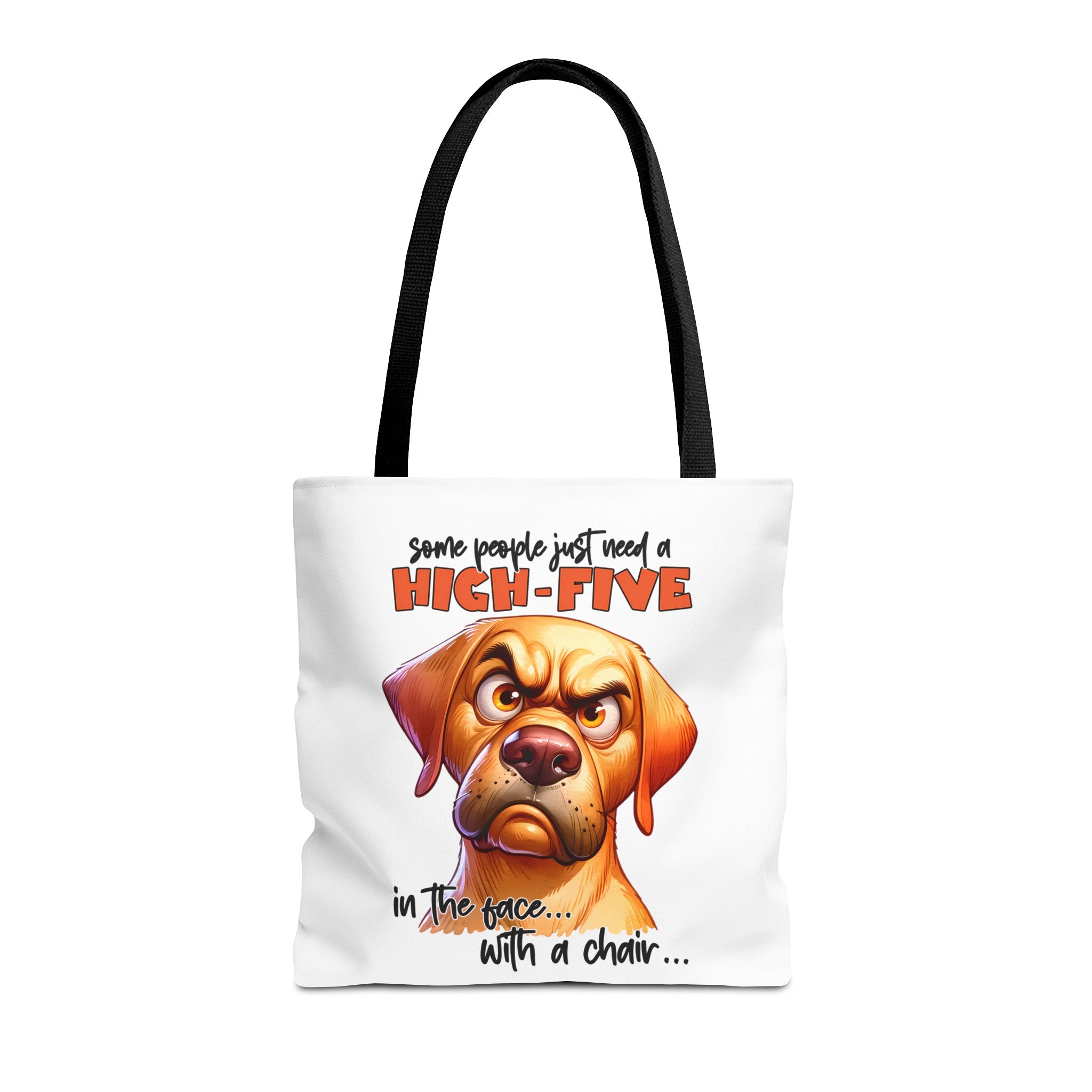 Funny Angry Dog Tote Bag, High-Five In The Face With A Chair, Hilarious Tote Bag for Dog Lovers, Unique Gift Idea, Fun Shopping Bag Tote Tote Bag