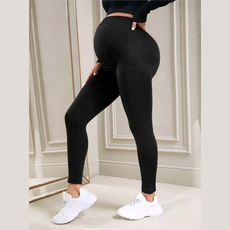 Comfortable Elastic High Waist Maternity Leggings