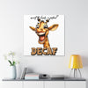 Funny Giraffe Wall Art, Humorous Animal Print, Decaf Joke Sign, Whimsical Décor, Kids Room Art, Office Wall Art, Unique Gift Idea Canvas Gallery Wraps