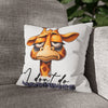 Cute Giraffe I Don't Do Mornings Quote Pillow, Funny Animal Pillow Cover, Humorous Home Decor, Unique Gift Idea, Couch Cushion Cover Spun Polyester Square Pillowcase