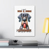 Funny Dog Wall Art, I Don't Rise and Shine I Caffeinate, Cute Dog Canvas Print, Dog Lover Gift, Quirky Home Decor Canvas Gallery Wraps