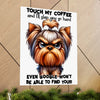 Funny Dog Coffee Quote Wall Art, Humorous Pet Poster, Dog Lover Gift, Coffee Decor, Wall Art for Kitchen, Office Decor, Pet Quotes Art Matte Vertical Posters