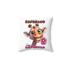 More Espresso Less Depresso Pillow, Cute Giraffe Pillow, Funny Animal Design Pillow, Decorative Pillow for Coffee Lovers, Cozy Home Decor Spun Polyester Square Pillow