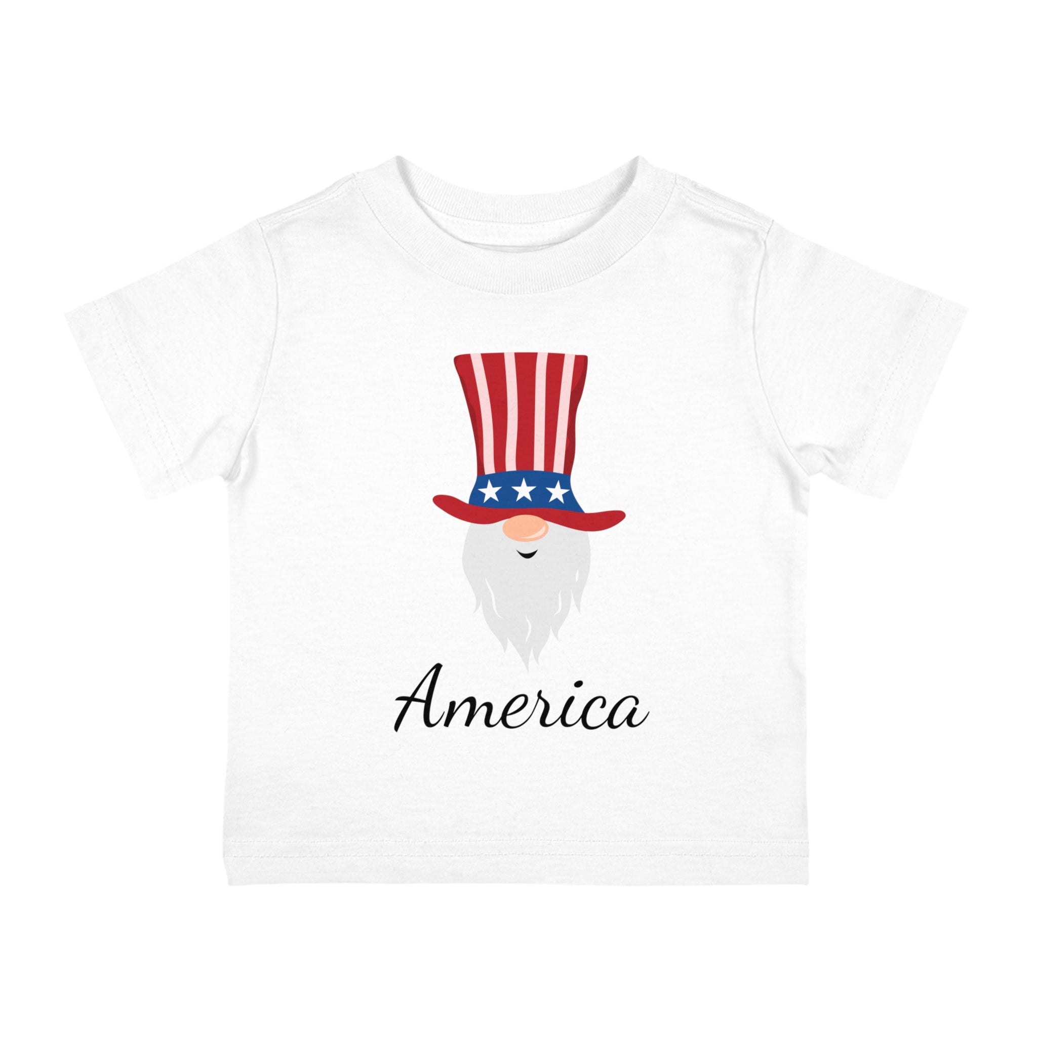 America Design Gnome Infant Shirt, Baby Tee, Infant Tee