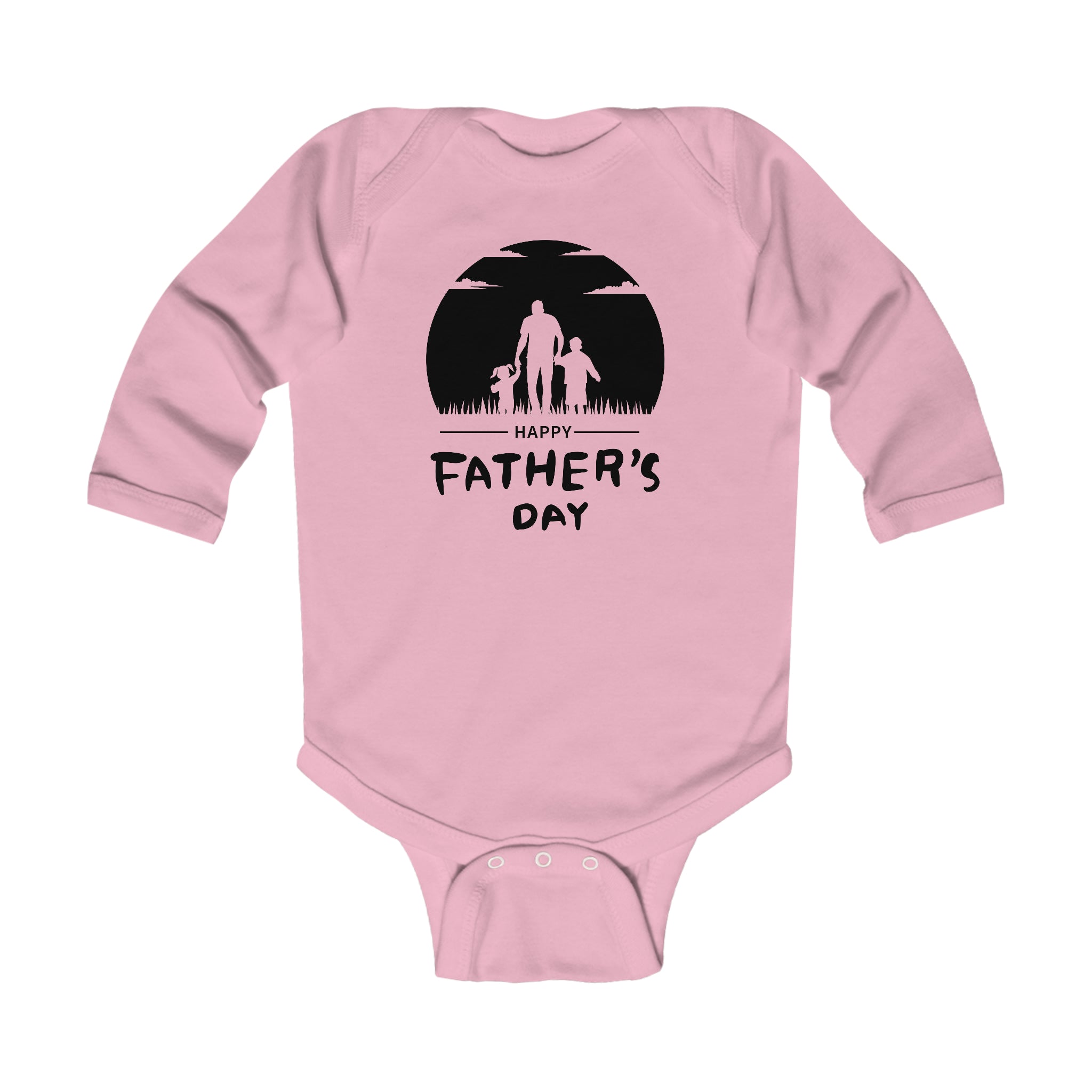 Happy Father's Day Long Sleeve Baby Bodysuit