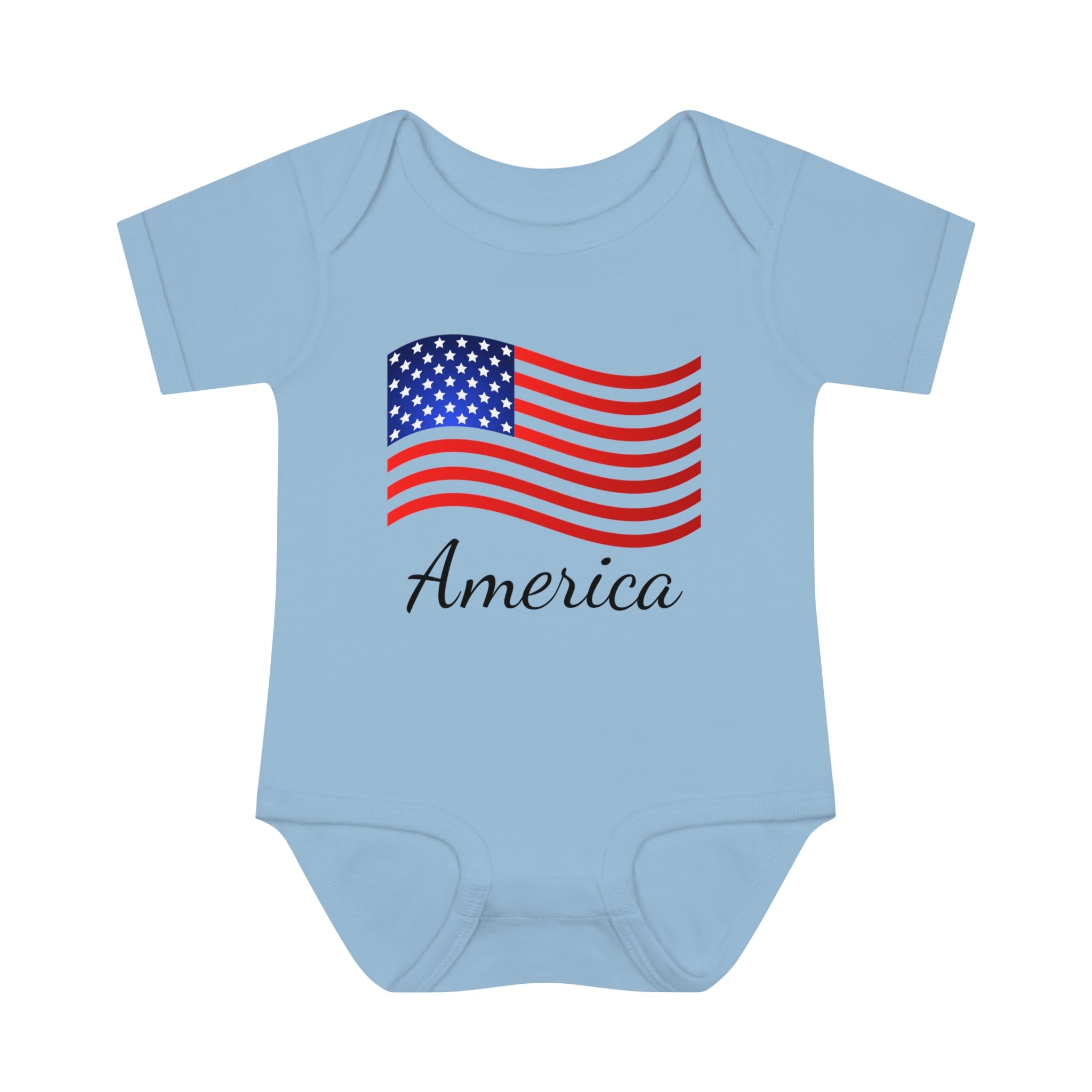America American Flag Baby Bodysuit
