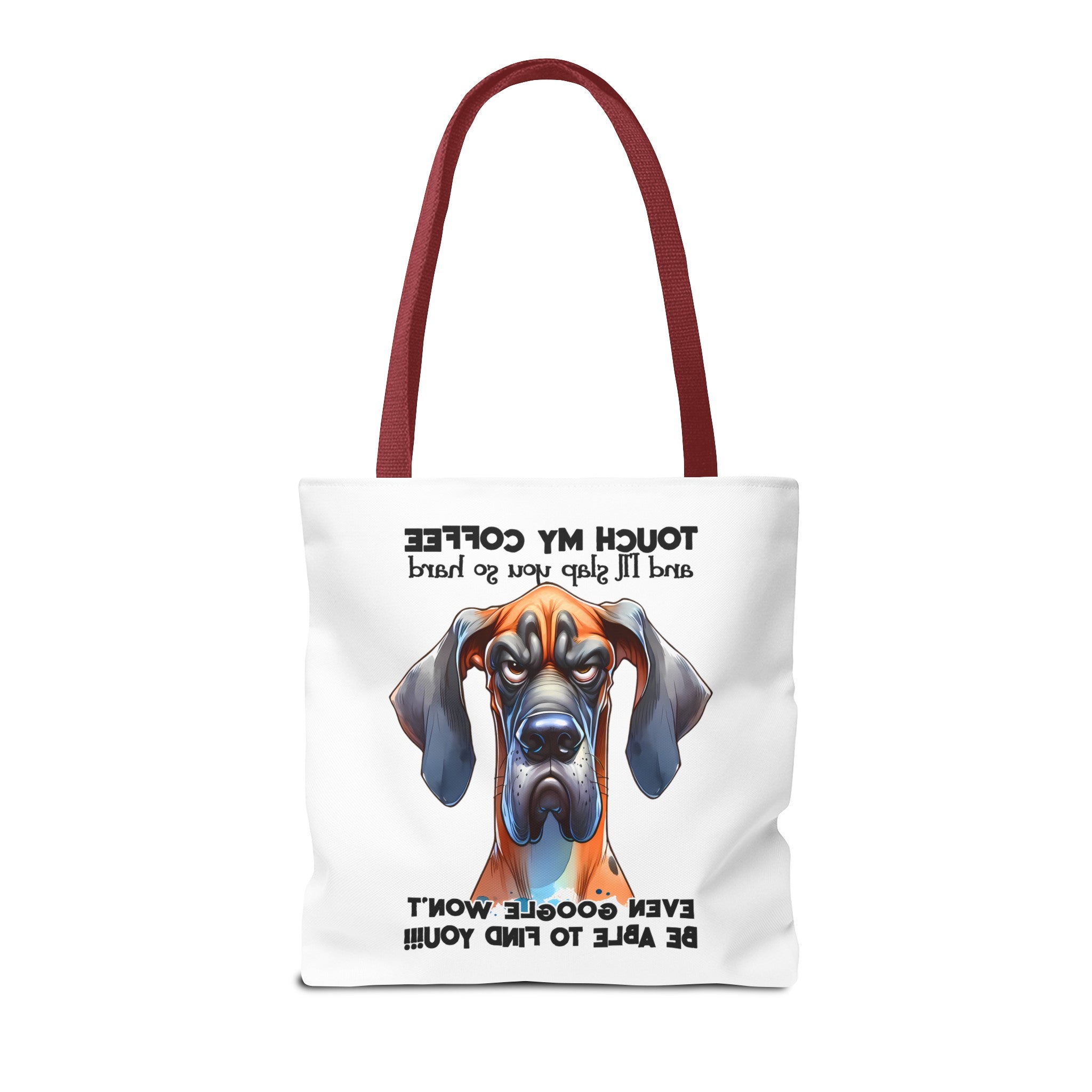 Funny Great Dane Dog Tote Bag, Touch My Coffee Dog Lover Bag, Sarcastic Dog Quote, Humorous Pet Owner Gifts, Funny Dog Quote Tote Tote Tote Bag