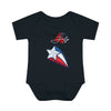 Load image into Gallery viewer, Happy 4th of July American Flag Star Design Baby Bodysuit