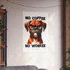 Funny Boxer Dog Art, No Coffee No Workee Poster, Dog Lover Gift, Office Wall Art, Funny Dog Print, Coffee Humor, Pet Decor Matte Vertical Posters