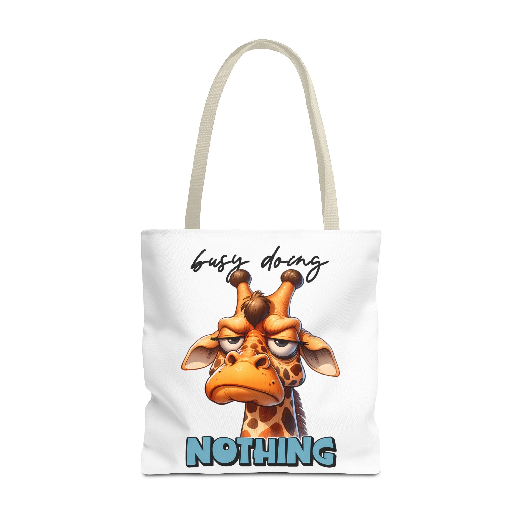 Funny Giraffe Tote Bag, Busy Doing Nothing Tote Bag, Cute Animal Design Tote Bag, Reusable Shopping Bag, Eco-friendly Gift Tote Tote Bag