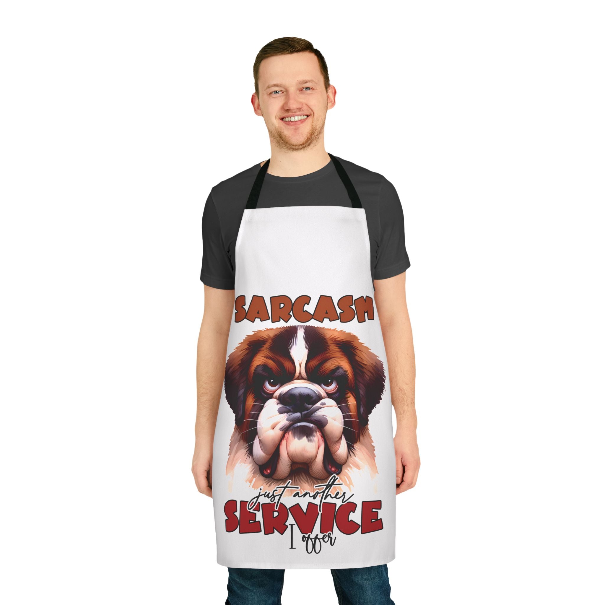 Funny Sarcastic Dog Apron, Just Another Service I Offer, Unique Gift for Dog Lovers, Hilarious Apron, Cute Dog Lover's Apron