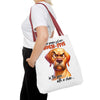 Funny Angry Dog Tote Bag, High-Five In The Face With A Chair, Hilarious Tote Bag for Dog Lovers, Unique Gift Idea, Fun Shopping Bag Tote Tote Bag