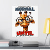 Funny Giraffe Wall Art Poster, Quirky Animal Illustration Decor, Unique Home Office Artwork, Humorous Giraffe With Glasses Print Matte Vertical Posters