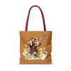 Labrador Retriever Flowerly Tote Bag