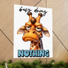 Funny Giraffe Wall Art Print, Busy Doing Nothing Poster, Cute Animal Artwork for Kids Room, Humorous Home Decor, Quirky Animal Poster Matte Vertical Posters