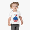 Load image into Gallery viewer, Happy 4th of July Cupcake Infant Shirt, Baby Tee, Infant Tee