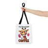 Funny Giraffe Tote Bag, My Blood Type is Coffee Tote Bag, Cute Animal Tote Bag, Fun Coffee Lover Gift, Quirky Giraffe Art Bag Tote Tote Bag