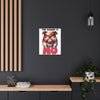 Funny Angry Bulldog Wall Art, The Answer Is No Poster, Humorous Pet Decor, Cute Dog Artwork, Pet Lover Funny Gift, Canvas Gallery Wrap Canvas Gallery Wraps