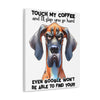 Funny Dog Wall Art, Pet Lover Gift, Coffee Quote Wall Decor, Humorous Pet Poster, Quirky Kitchen Art, Animal Lover Canvas Canvas Gallery Wraps