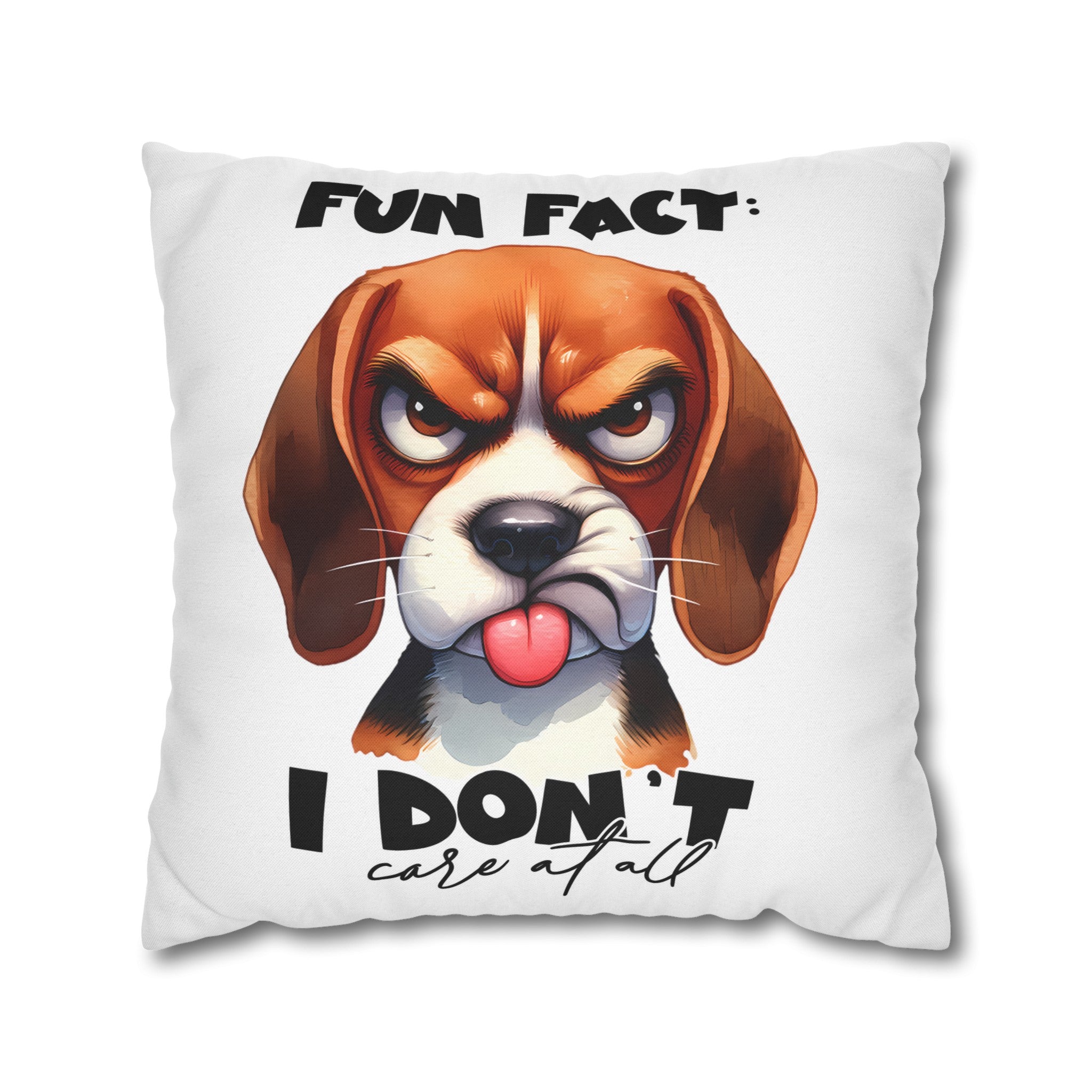 Fun Fact Dog Funny Quote Pillow Covers, Decorative Accent Pillow Case, Gift for Pet Lovers, Humorous Throw Pillow, Home Decor Pillow Spun Polyester Square Pillowcase