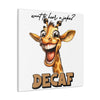 Funny Giraffe Wall Art, Humorous Animal Print, Decaf Joke Sign, Whimsical Décor, Kids Room Art, Office Wall Art, Unique Gift Idea Canvas Gallery Wraps