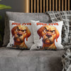 Funny Dog High-Five Pillow Case, Sarcastic Dog Pillow Covers, Dog Lover Humor Cushion, Decorative Throw Pillow Cover Spun Polyester Square Pillowcase