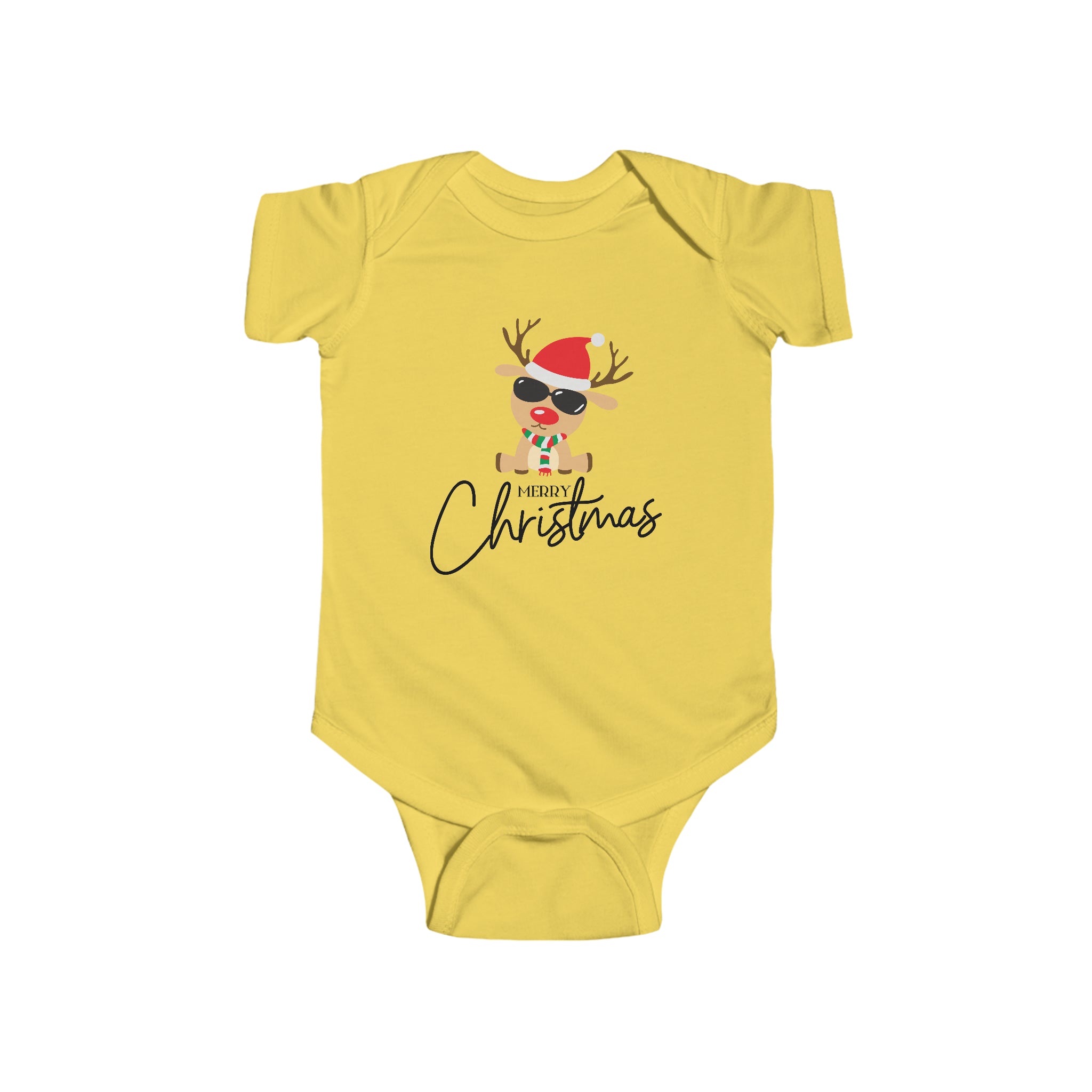 Merry Christmas Style Reindeer Baby Onesie, Baby Bodysuit, 2023, Christmas present, christmas morning, Holiday, Happy Christmas, babyboy