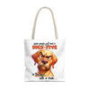 Funny Angry Dog Tote Bag, High-Five In The Face With A Chair, Hilarious Tote Bag for Dog Lovers, Unique Gift Idea, Fun Shopping Bag Tote Tote Bag