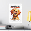 Funny Angry Dog Art, Motivational Wall Decor, High Five Quote Canvas, Dog Lover Gift, Humorous Home Decor, Graphic Wall Art Canvas Gallery Wraps