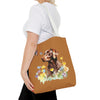 Labrador Retriever Flowerly Tote Bag