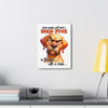 Funny Angry Dog Art, Motivational Wall Decor, High Five Quote Canvas, Dog Lover Gift, Humorous Home Decor, Graphic Wall Art Canvas Gallery Wraps