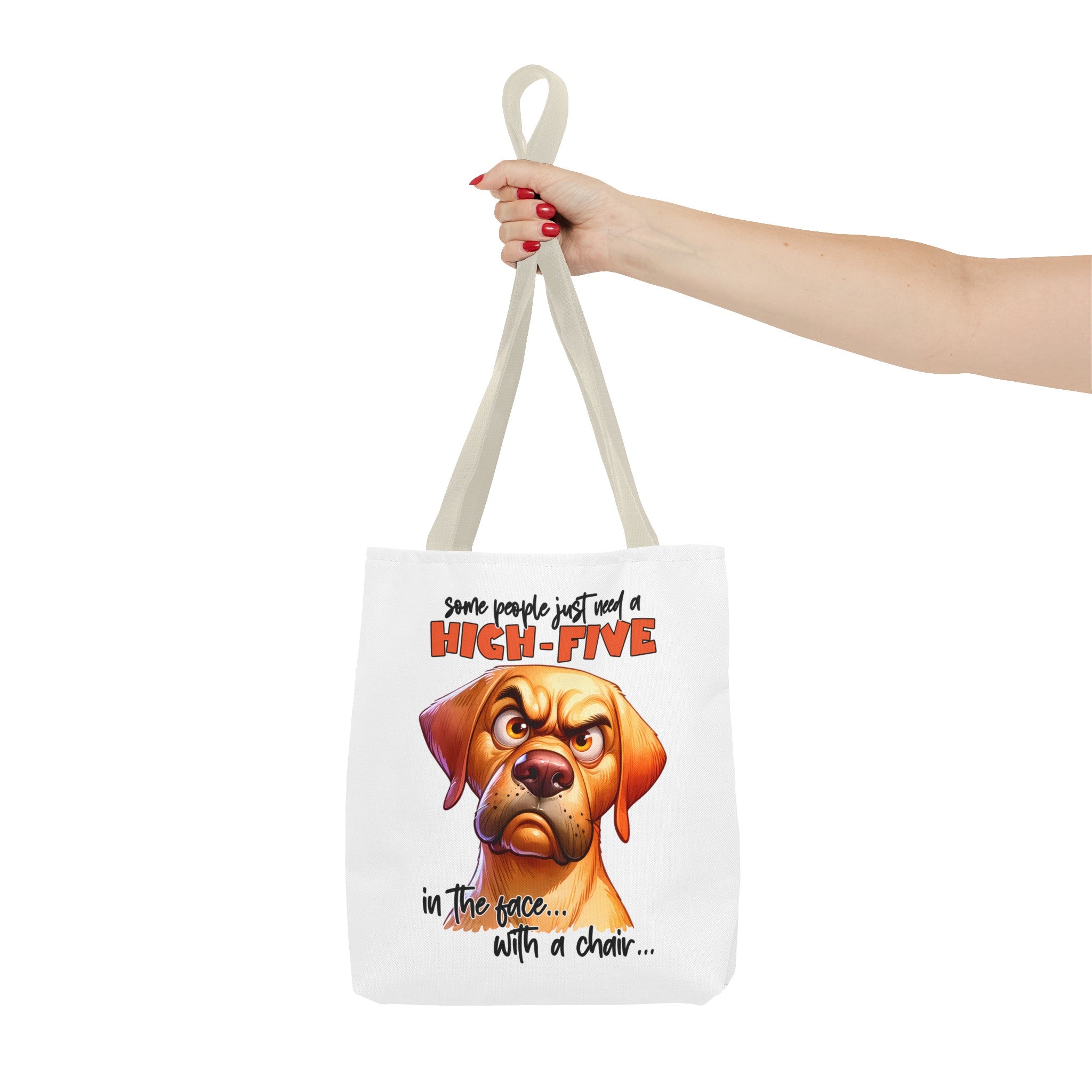 Funny Angry Dog Tote Bag, High-Five In The Face With A Chair, Hilarious Tote Bag for Dog Lovers, Unique Gift Idea, Fun Shopping Bag Tote Tote Bag